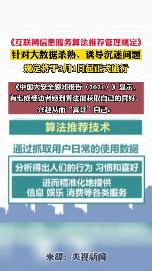 《互聯(lián)網(wǎng)信息服務(wù)算法推薦管理規(guī)定》將于3月1日正式實(shí)施，加強(qiáng)網(wǎng)絡(luò)信息治理